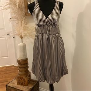 PacificPlex Pinstriped Satin Bubble Dress size large